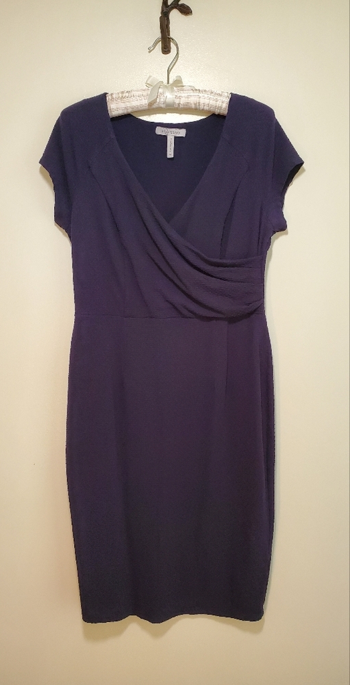 Bravissimo navy blue v-neck dress, US size 10 curvy/really curvy